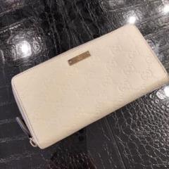 GUCCI グッチ シマ レザー 長財布 ラウンドファスナー