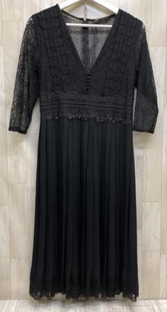 【ZARA】ザラ レース シアー ワンピース ドレス L ブラック ZARA☆シアーレースブラックミニワンピース （ZARA（ザラ）の