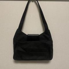 90s PRADA metallic black shoulder bag