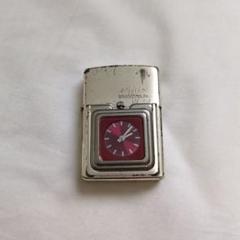 POLO EDMONTON ポロ 時計付きオイルライター　文字盤ネイビー ZIPPO ライター 1993年製 カナダ製 廃盤 レア オンタリオ製