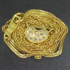 18金 K18ゴールド GOLD 750天然ダイヤモンド16粒 ハートネックレス