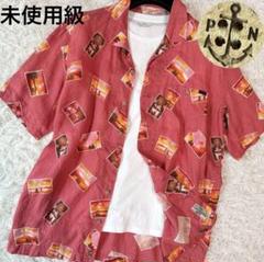 近年/リネン100/XXL相当 パパスアイランド オープンカラーシャツ 麻