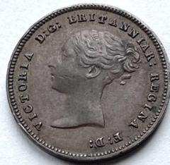1843年 英国　ビクトリアハーフファージング銅貨　銅色 1843 イギリス 1/2ファージング銅貨 ビクトリア・アンティーク