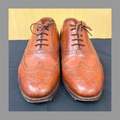 ◎　Santoni ブラウンウィングチップシューズ F 7½　靴　シューズ　茶色 ◎ Santoni ブラウンウィングチップシューズ F 7½ 靴 シューズ