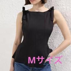 【完売品】ZARA ザラ ペプラムリボントップス⭐︎ブラックXS 新品 ZARA ペプラム トップス L 黒 ブラック 大人気 今季完売品