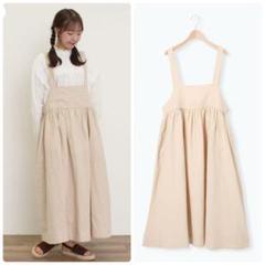 サマンサモスモス 【Cross×Linen】ジャンスカ ベージュ