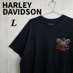 《希少》ハーレーダビッドソン　Tシャツ　L　ブラック　イーグル