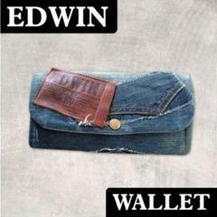 EDWIN エドウィン ジーンズ チェック柄 長財布