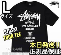 STUSSY TOUR TEE Lサイズ ブラック