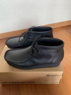 美品　CLARKS クラークス　ワラビー　レザー　黒　25.5