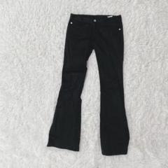 FAZBEE (S) レディース パンツ ボトムス ブーツカット コットン 黒
