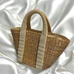 Anatelier かごバッグ パール 持ち手 巾着 ベージュ - メルカリ