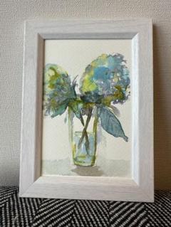 「紫陽花　かたつむり」　油絵　林田伊代美 紫陽花 かたつむり」 油絵 林田伊代美 - メルカリ