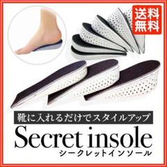 シークレットインソール かかと用 こっそり身長アップ 中敷き 衝撃吸収 3㎝