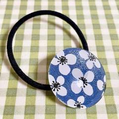 キラキララメ 北欧風 お花柄 ヘアゴム アクセサリー