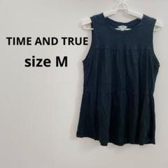 TIME AND TRUE 【M】ブラック ノースリーブチュニック