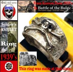 1939s～★ドイツ国防軍陸軍 ★Skull Bone Ring★ 黒目 1939s～☆ドイツ国防軍陸軍 ☆Skull Bone Ring☆ 黒目 - メルカリ