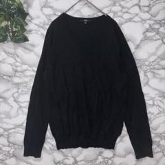 UNIQLO ブラック カシミヤ Vネックセーター XL ユニクロ ゆったり