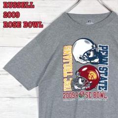 《US古着》RUSSELL☆ラッセル☆2009ローズボウル☆Tシャツ☆グレー