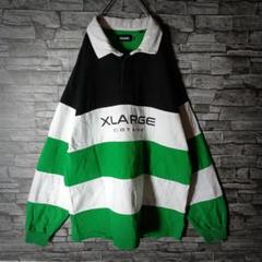 XLARGE ラガーシャツ 黒白緑 ストライプ 2025年最新】X-LARGE 種類：ラガーシャツ ラガーシャツの人気
