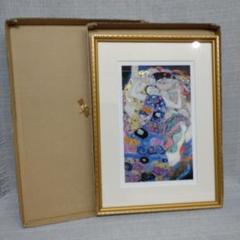 グスタフ　クリムト　額装　乙女たち　インテリアアート　ミクストメディア　極美品 グスタフ クリムト 額装 乙女たち インテリアアート ミクスト