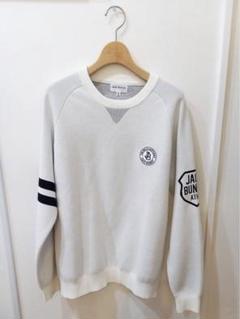 【新品タグ付】ジャックバニー　メンズ　Ｌ　クルーネックニット　ゴルフ　ホワイト 新品タグ付】ジャックバニー メンズ L クルーネックニット
