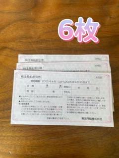 東海汽船 株主乗船割引券×6枚 2025.9.30まで 株主優待券 - メルカリ