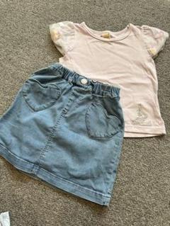 ラプンツェル　Tシャツ　デニムスカートセット