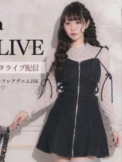 完売商品❗️pium デニム フリル付きワンピース pium ティアードフリルミニワンピース デニム - メルカリ