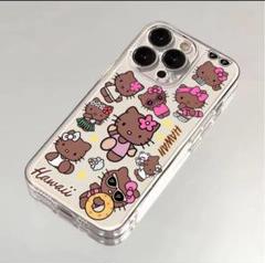 即日発送　大人気日焼けキティ　iPhone15plusケース　hawaii