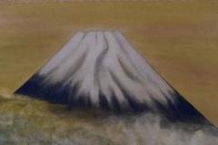 【真作】益井三重子/富士山新緑図/横物/掛軸/名家伝来/Z-864 真作】益井三重子/富士山新緑図/横物/掛軸/名家伝来/Z-864