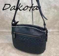 【未使用】 DAKOTA ダコタ 牛革 メッシュ ショルダーバッグ ブラックのサムネイル