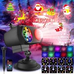 クリスマスプロジェクターライト 屋外 2イン1 64 HDエフェクトパターン