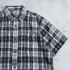 90s oldsurf piko 刺繍 ダイヤカット チェックシャツ