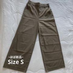 【ほぼ新品_GALLORIA】レディース・カーキ・ワイドパンツのサムネイル