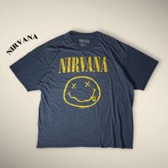 NIRVANAニルヴァーナ2016バンドTシャツスマイリーフェイスネイビー2XL