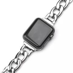 アップルウォッチ ベルト バンド 44ｍｍ/45ｍｍ チェーン シルバー