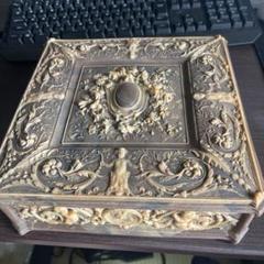 INCOLAY STONE ジュエリーボックス　アクセサリー付き Vintage Genuine Incolay Stone Jewelry Trinket Box Cherubs