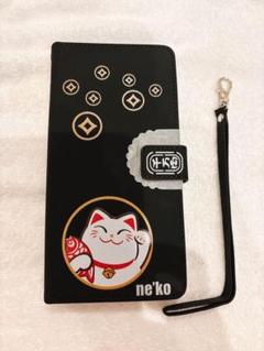 Galaxy S24 スマホカバー 招き猫 ストラップ付き