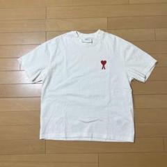 AMI Tシャツ ネイビーハート刺繍 ホワイト S サイズ 005726-b.jpg?fitin=720:720