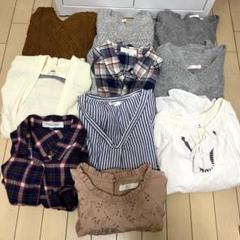 【匿名配送】レディースまとめ売り10点！　ニット　セーター　ブラウス　シャツのサムネイル