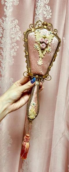 ⑥ ロココ調 化粧鏡 メイクアップミラー　猫脚 家具 お姫様 ローラアシュレイ ⑥ ロココ調 化粧鏡 メイクアップミラー猫脚 家具 お姫様 ローラ
