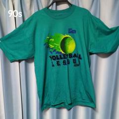 90s バレーボールリーグ Tシャツ グリーン US古着