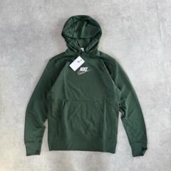 パーカー NIKE グリーン ロゴ ホワイト グレー M緑スウェット