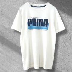 プーマ 半袖 Tシャツ ストレッチ 速乾 カットソー ロゴプリント 丈長