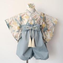 ベビー袴　男の子　くすみグリーン　ハンドメイド　つまみ細工　南国　豪華　G09 m65484800550_1.jpg?1721698558