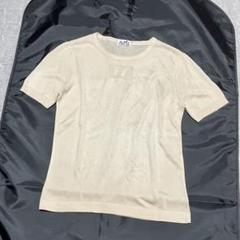 エルメス［マルジェラ期］半袖ニット　カシミヤ　シルク　サイズSM　Tシャツ HERMES - 美品 エルメス HERMES アンサンブル マルジェラ期