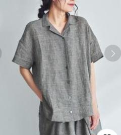 期間限定♩.。ビュルデサボン Top Linen 開襟シャツ ブラウス