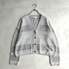 新品未使用】モラビトブラン/コットンナイロンVネックニット