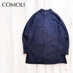 【未使用】COMOLI シャツ ネイビー サイズ5 Y2K 入手困難 希少品 未使用】COMOLI シャツ ネイビー サイズ5 Y2K 入手困難 希少品